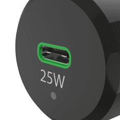 Hama Komplet : hitri avtomobilski polnilec USB-C PD/QC 25 W + kabel USB-C 1 m