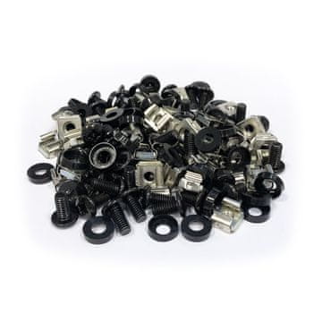 Triton Montažni set M6 (50 kosov/paket) - 12 mm BLACK