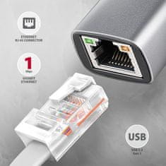 AXAGON ADE-TXPD, USB-C 3.2 Gen 1 - Gigabitna Ethernet omrežna kartica, Asix AX88179, PD 100W, samodejna namestitev