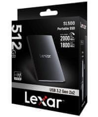 Lexar zunanji SSD SL500 512GB, 2000MB/s