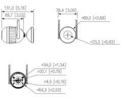 Dahua IP kamera F4C-PV/ Bullet/ Wi-Fi/ 4Mpix/ 3,6 mm objektiv/ H.265/ IP67 zaščita/ IR do 30 m/ ONVIF/ CZ aplikacija