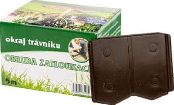 Rob travnika 5 m - 12 cm rjave barve
