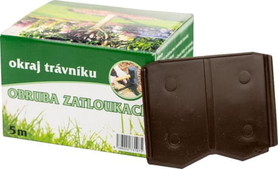 Rob travnika 5 m - 12 cm rjave barve