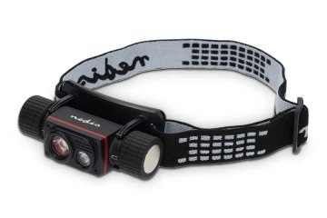 Nedis LED čelna svetilka/ 1000 lm/ baterijsko napajanje/ USB napajanje/ 3,7 V DC/ vključene baterije/ možnost ponovnega polnjenja/ črna