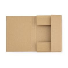 Karton P+P KRAFT nature 3-kratne laminirane plošče z elastičnim trakom