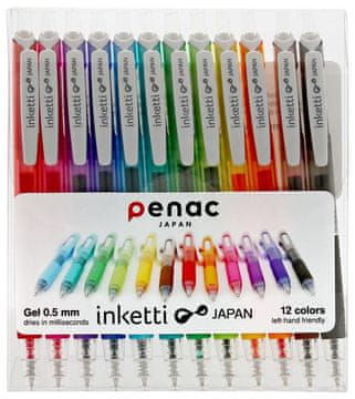 Penac Gel Roller Inketti 05 - komplet 12 barv