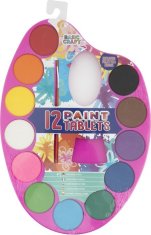 Grafix Paleta z vodnimi barvami in čopičem Pink