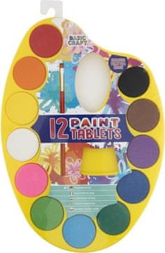 Grafix Paleta z vodnimi barvami in čopičem Rumena