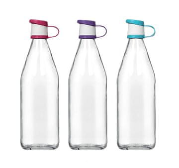 Steklenica 1000ml, steklo, plastični pokrovček