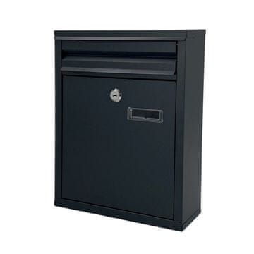 GARDEN LINE Poštni nabiralnik kovina/lak 32x25x8cm DOVE črna