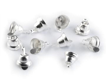 Zvonec Ø11 mm - srebrn (10 kosov)