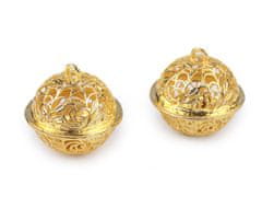 Filigranski valjčki Ø18 mm, Ø26 mm - (Ø26 mm) zlati (100 kosov)