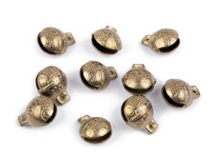 Medeninasti valjčki s čudovitim zvokom 13x17 mm - medeninasti (10 kosov)