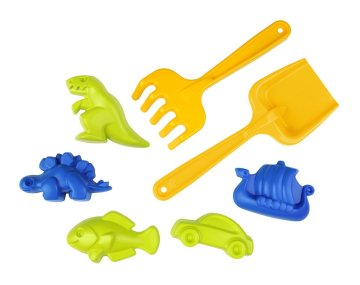 LENA Komplet za pesek, 7-delni, grablje + lopata