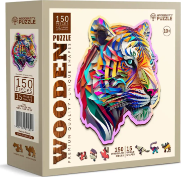 Wooden city Lesena sestavljanka Barvni tiger 150 kosov