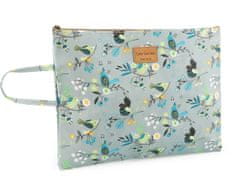 Nepremočljiv kovček z zadrgo, ročno izdelan 33x24,5 cm - svetlo siva