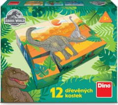 Dino Jurski svet s slikovnimi kockami, 12 kock