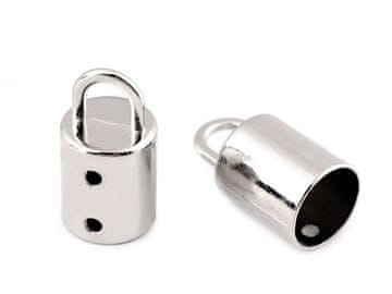 Kovinski zaključek za vrvico Ø14 mm - nikelj (2 kosa)