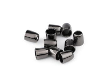 Kovinski zaključek vrvice Ø5 mm / ornament - nikelj črna (100 kosov)