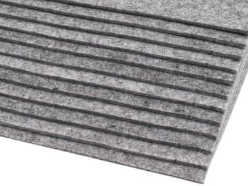 Tkanina dekorativni filc / filc 20x30 cm - (F92) siva (12 kosov)