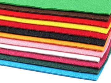 Tkanina dekorativni filc / filc 20x30 cm, mešanica 12 kosov