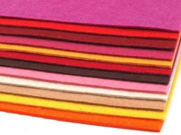 Tkanina dekorativni filc / filc 20x30 cm - mešanica (12 kosov)