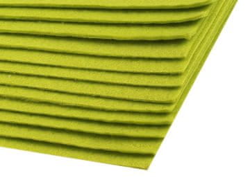 Tkanina dekorativni filc / filc 20x30 cm - (F18) jabolčno zelena (2 kosa)