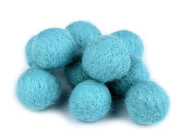 Kroglice iz klobučevine Ø20-25 mm - turkizna (200 kosov)