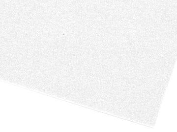 Samolepilna penasta guma Moosgummi z bleščicami 20x30 cm - bela (2 kosa)