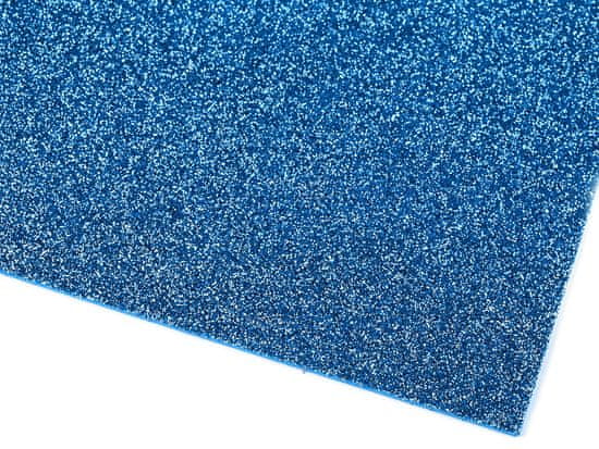 Samolepilna penasta guma Moosgummi z bleščicami 20x30 cm - modra (2 kosa)