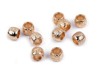 Kovinska konica vrvice Ø5,5 mm / ornament - zlata svetloba (10 kosov)