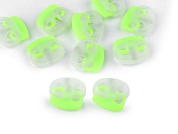 Zavorne ploščice z dvema luknjicama 17x19 mm - zelena neonska (500 kosov)