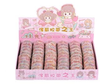 Dekorativni lepilni trak z otroškim motivom širine 15 mm - mešanica (60 kosov)