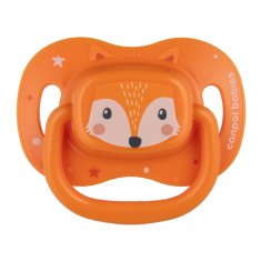 Canpol babies Simetrični silikonski dudelec Simpatične živali 0-6m 1 kos oranžna