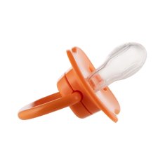 Canpol babies Simetrični silikonski dudelec Simpatične živali 0-6m 1 kos oranžna