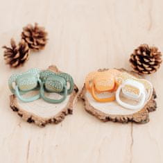 Canpol babies Komplet simetričnih silikonskih dudic Mountains 0-6m 2 kosa zelene barve