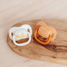 Canpol babies Komplet simetričnih silikonskih dudic Mountains 0-6m 2 kosa rumene barve