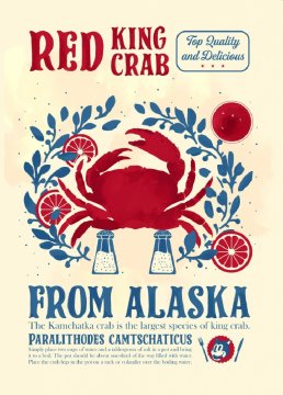 Pelcasa Crab Kitchen Print - 21x30 cm