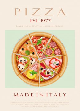 Pelcasa Pizza Est. 1977 - 50x70 cm