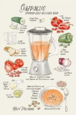 Pelcasa Gazpacho Illustrated Recipe In English - 30x40 cm 
