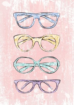 Pelcasa Pink Glasses - 50x70 cm