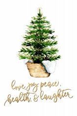 Pelcasa Cozy Christmas Tree With Holiday Wishes - 70x100 cm 