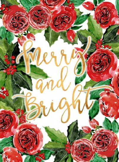 Pelcasa Merry And Bright Holiday Roses - 21x30 cm