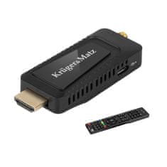 Krüger&Matz Univerzalni mini HDMI TV dekoder DVB-T2 sprejemnik H.265 HEVC USB + daljinec