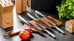 Teesa Komplet 5 full inox kuhinjskih nožev v lesenem bloku