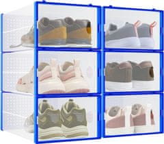 HOME & MARKER® Set škatel za shranjevanje čevljev, Plastične škatle za shranjevanje čevljev, Organizator obutve (12 kosov) | SHOEZY