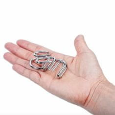 Netscroll 8-delni set kovinskih miselnih ugank, uganke sestavljanke za možganske izzive, IQ test, uganke za odklepanje, miselne igre za otroke in odrasle, stimulacija možganov, SpiralPuzzle