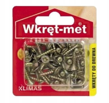 shumee Kaljeni lesni vijaki 3,5x20mm 45 kosov PZ2 zlati