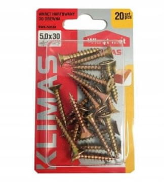 shumee Kaljeni lesni vijaki 5x30mm 20 kosov PZ2 zlati