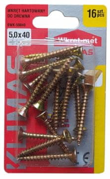 shumee Kaljeni lesni vijaki 5x40mm 16 kosov PZ2 zlati